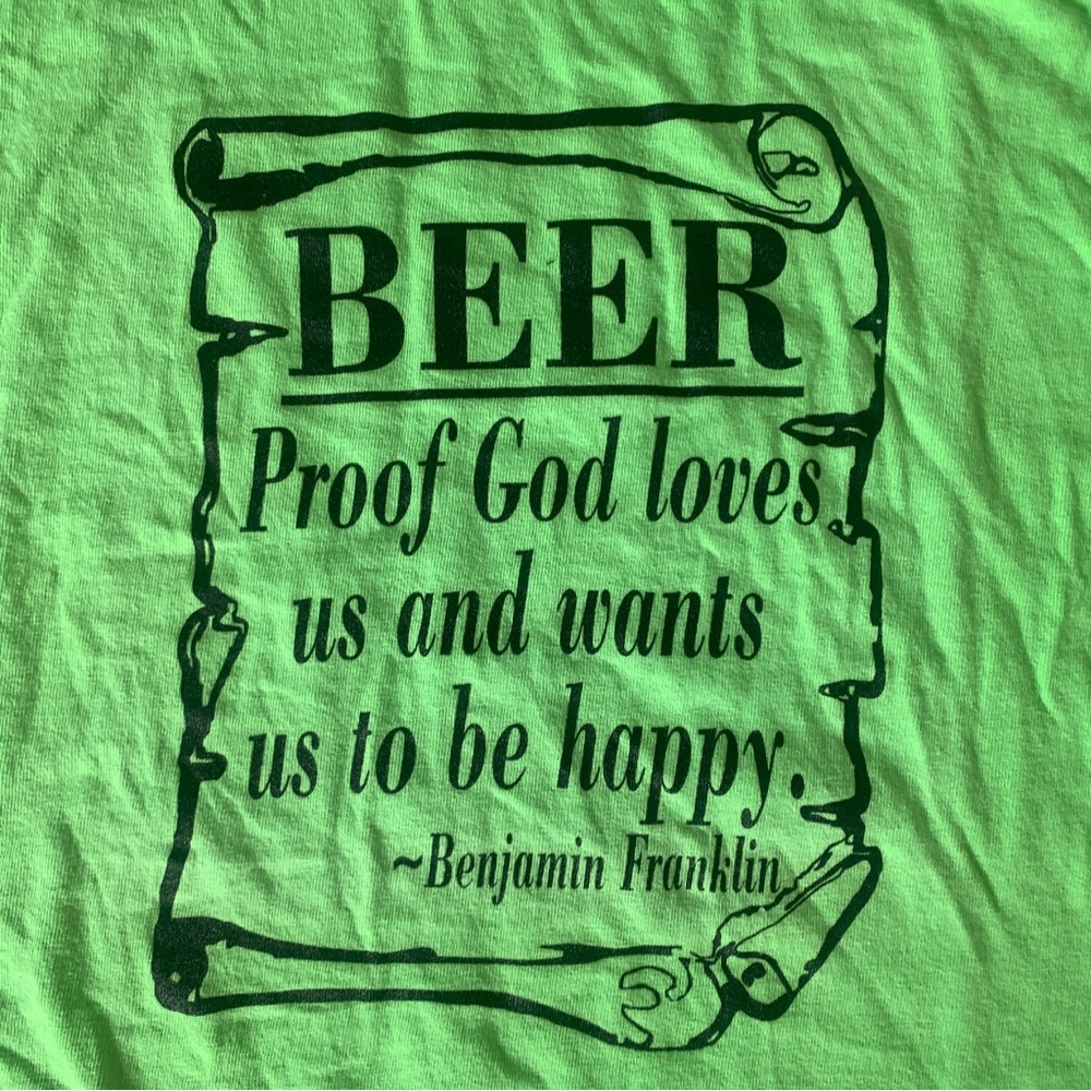 Benjamin Franklin BEER Quote T-Shirt
